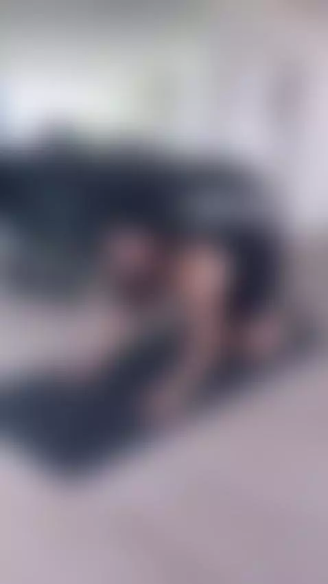 Thick girl bends low on gym mat 🍆 by yoonacake