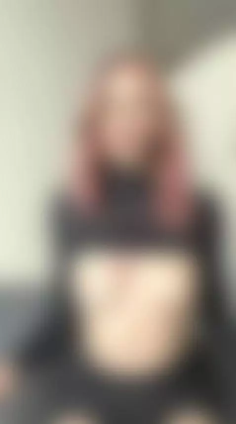 18+ Sexy pink hair babe flashing big juicy tits by quincysin1