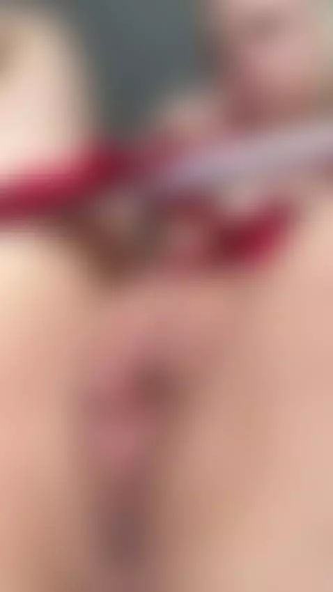 Red panties pulled aside showing my wet pussy up close 😈 Sub... by nikaname