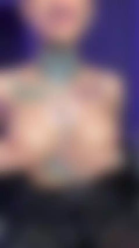 Tattooed girl squeezes her tits and moans loud 💗 by maryinchains