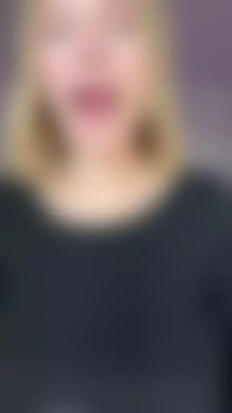 Blonde moans loud with tongue out ready 😇 by aliceinked