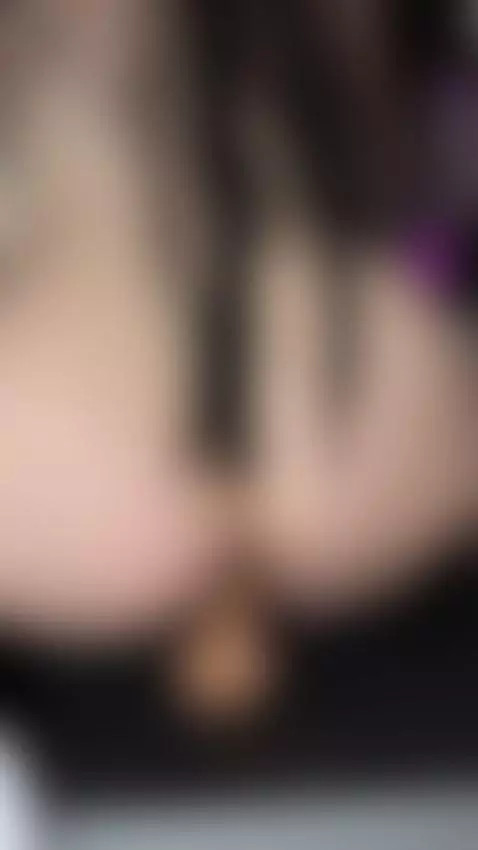 Ass stretched around the toy, hair covering my back by pokemonikaa