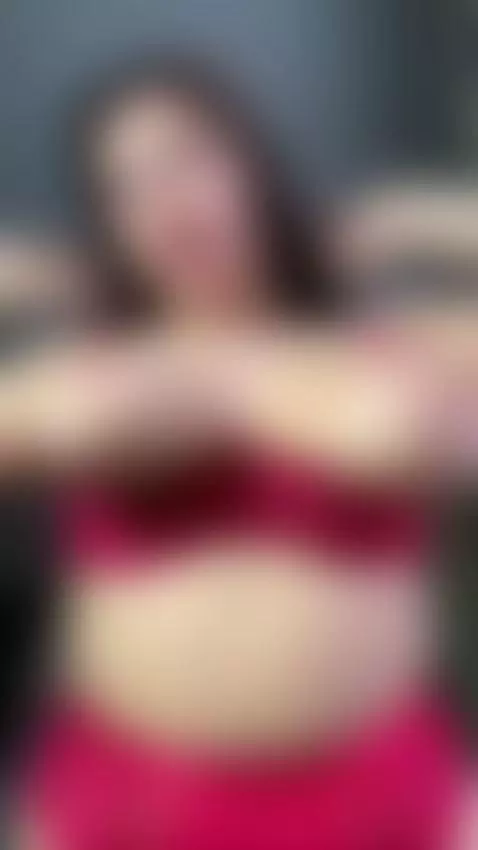 Poured my tits into this red lace bra 🔥 Sub OF by velvetvices