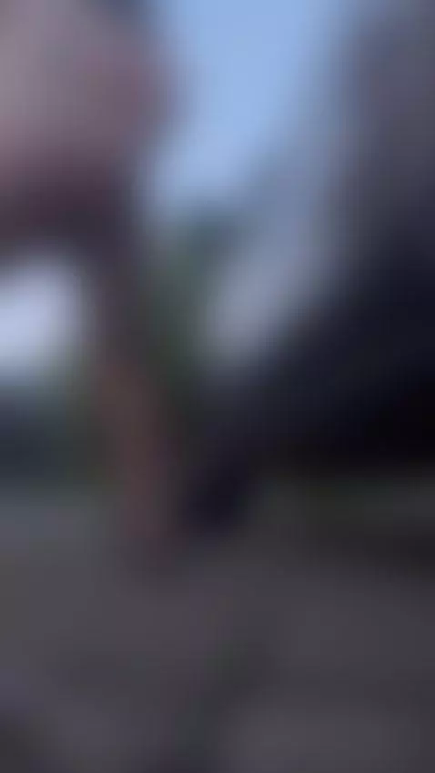 having fun with my fat dildo in my driveway by lilchefhorny4567