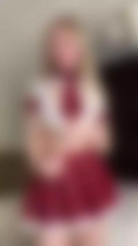 Blonde schoolgirl slowly undressing her tied shirt — teasing... by sasharivers