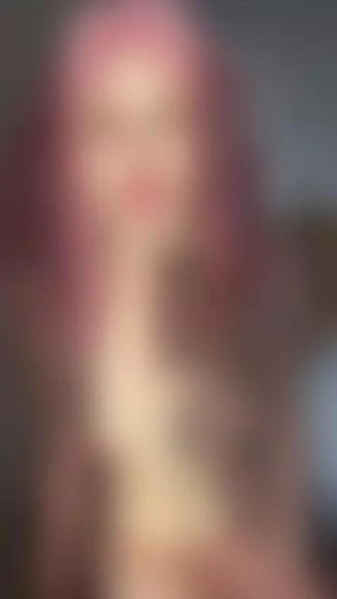 Pink haired beauty teasing with her pierced tongue by melissamelly69