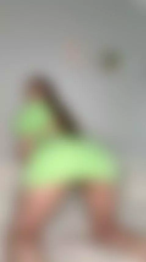 Pulling my green lingerie aside.. showing my fat ass and wet... by licalicalica