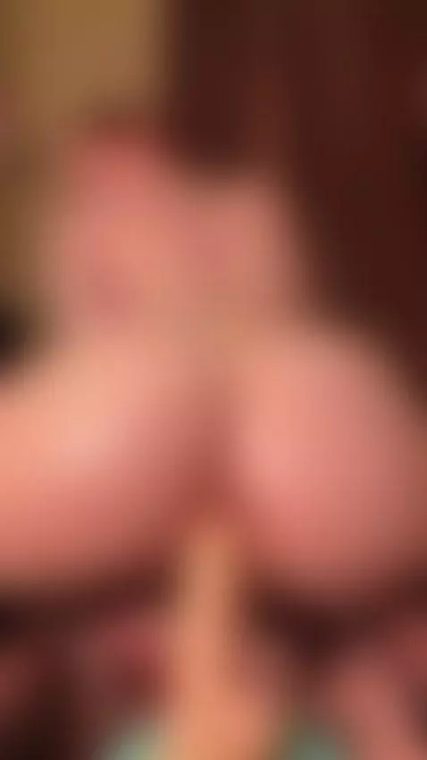 Hot redhead in lace riding her favorite toy hard. Full video... by julietbby