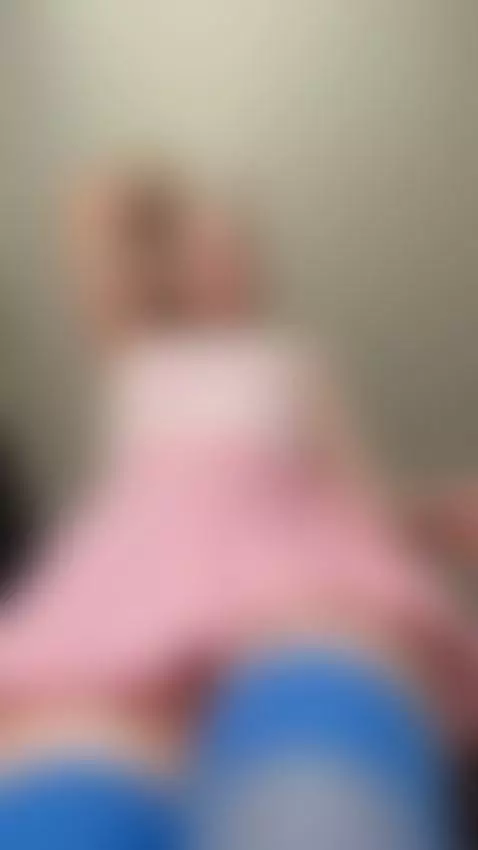 Pink skirt hiked up as she spreads her thighs 💦 by slinkxox