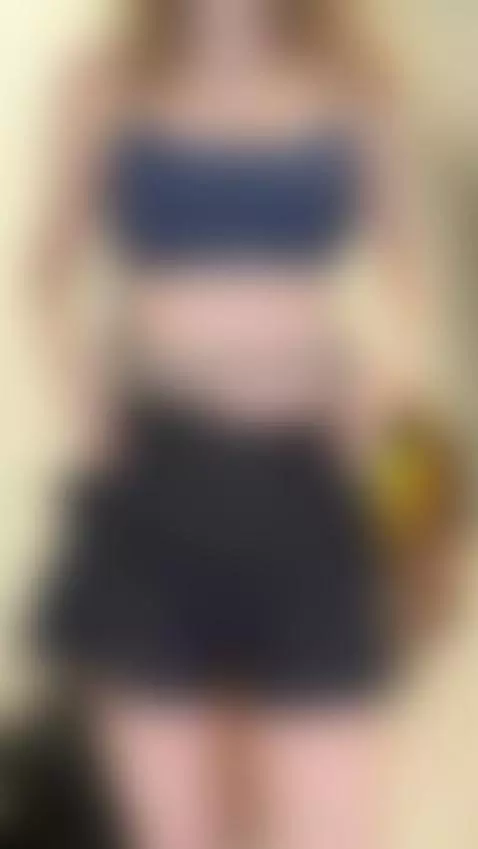 Tits out and skirt dropped.  Tap in OnlyFans for more by elmoongirl