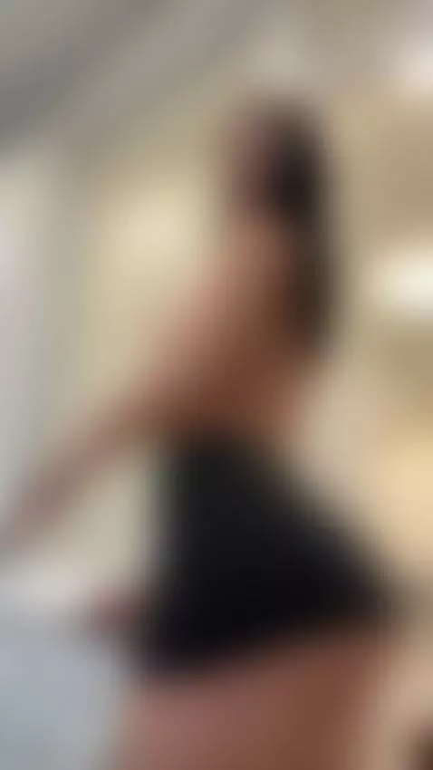 Tight mini clinging to her from behind. Come to OnlyFans by lollahoney