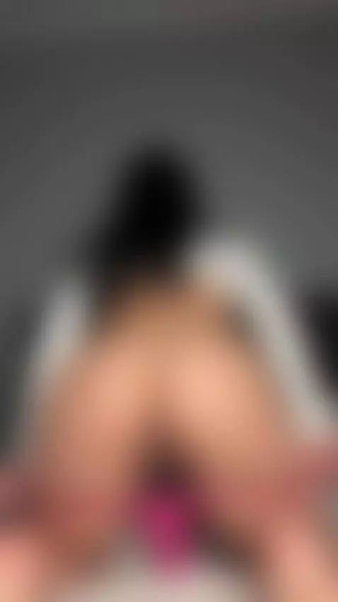 Bent over on the bed ass presented in pink thong white top h... by valenciasoul