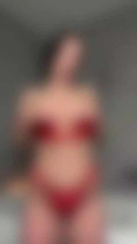 Playing with my red lingerie in bathroom 🔥 full solo on OF by valenciasoul