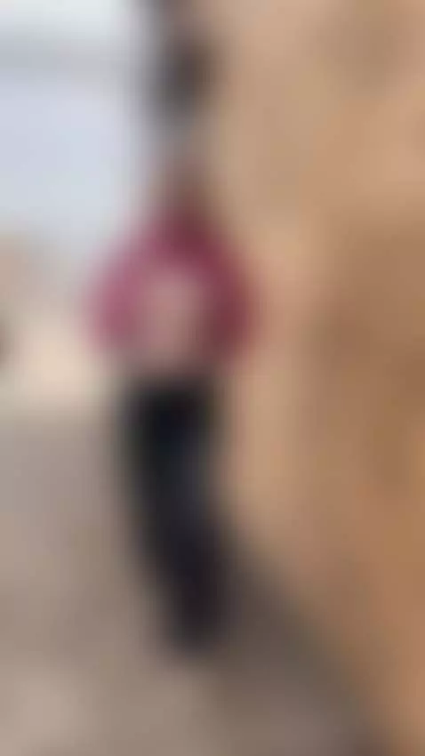 Public flash by the sea, topless under my pink sweater on th... by blondydollies
