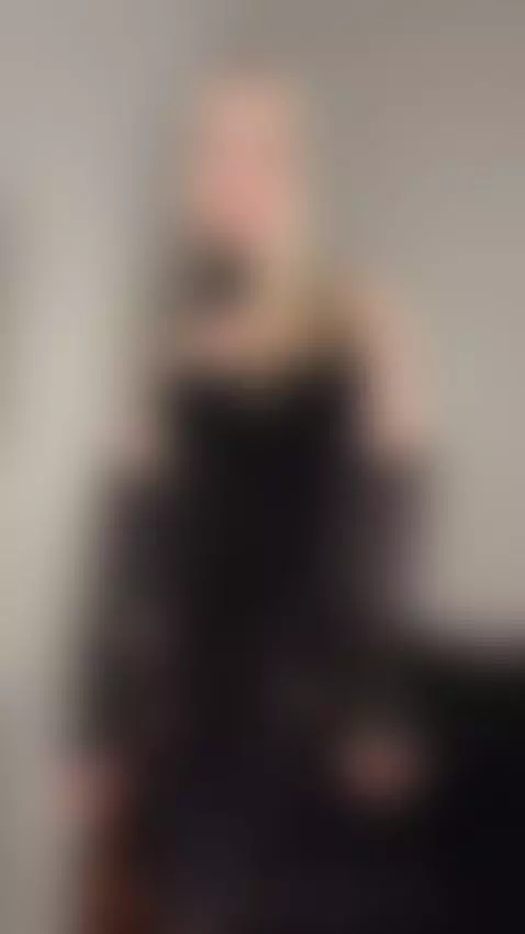 Goth blonde shows a small cock under her skirt by vixieblaze
