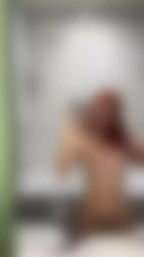 Redhead beauty plays with herself in the bathroom mirror by justsandy