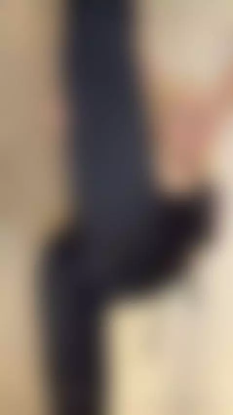 Leg stretched high against the wall, ass pushed back in blac... by dianabarbie