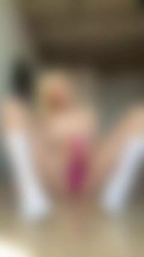 Legs spread, pink vibrator on my clit, mouth open by evaameliavip