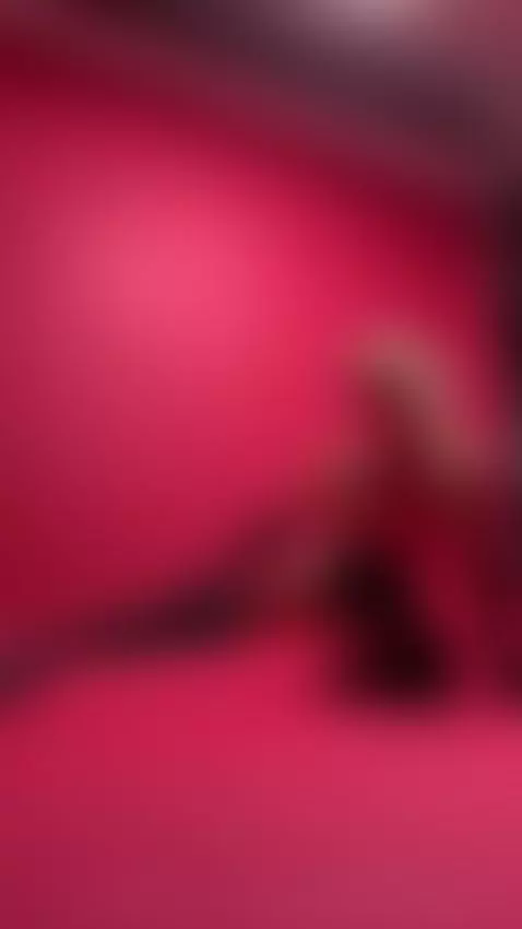 Blonde in thigh highs, squatting. by mishamaver