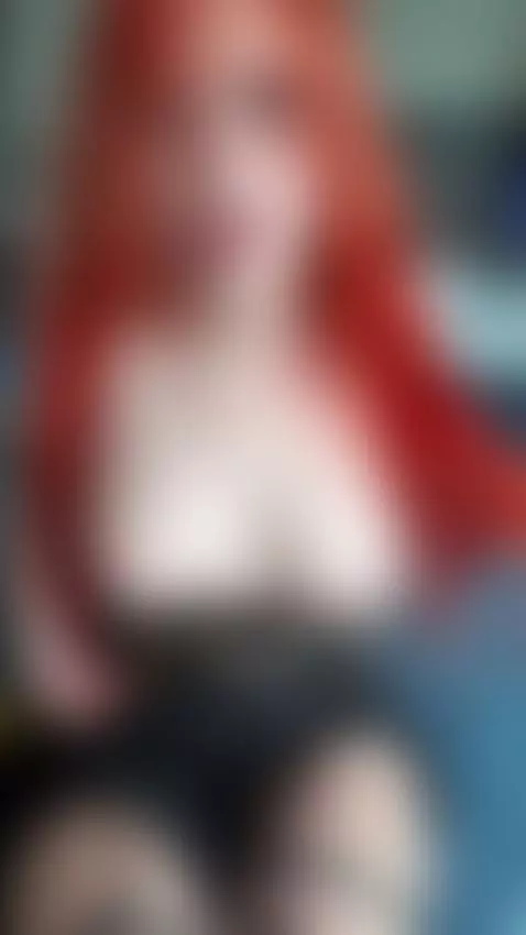 Red hair spills as she tugs her lace down slow by fawnhoney