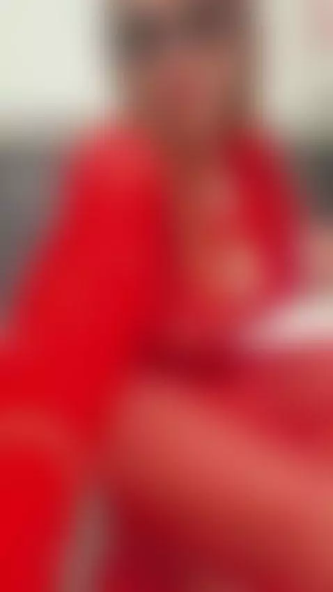 Transparent red, bare tits and this little whore face ready ... by marianorozcox