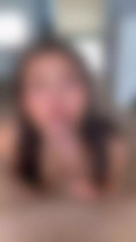 Close view of her soft lips and tongue teasing the thick coc... by ruthleee