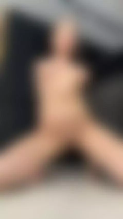 Long dark hair nude she sits legs open on the couch looking ... by hannacallme