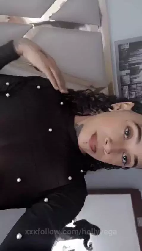 My black dress reveals a little bit of my two bad girls 😈 by hollyvega