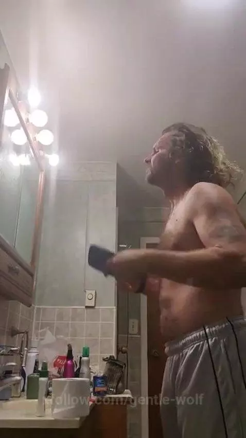 dressing after shower by gentle-wolf